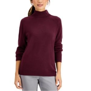 NWT Karen Scott Luxsoft Purple Turtleneck Sweater SZ-M